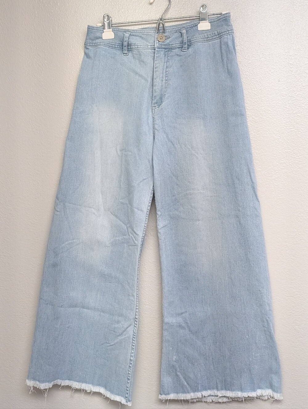 High-Rise Light Blue Wide Leg Jeans for Women